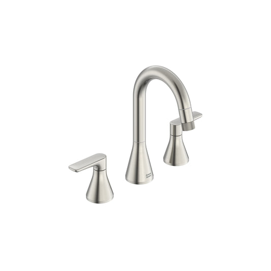 American Standard Aspirations BRUSHED NICKEL Widespread 2-handle WaterSense High-arc Residential Handle Pull-down Bathroom Sink Faucet with Drain