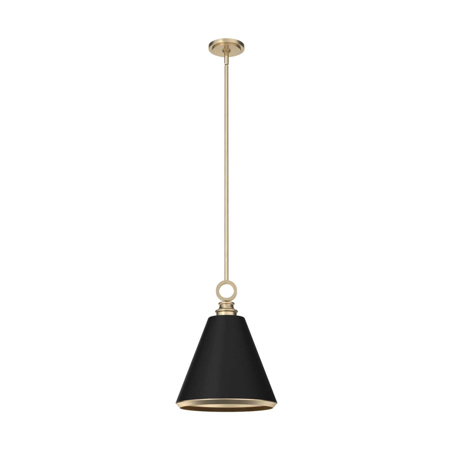 Hunter Klein 1 -Light Alturas Gold Transitional Metal Cone Medium Indoor Hanging Kitchen Island Light