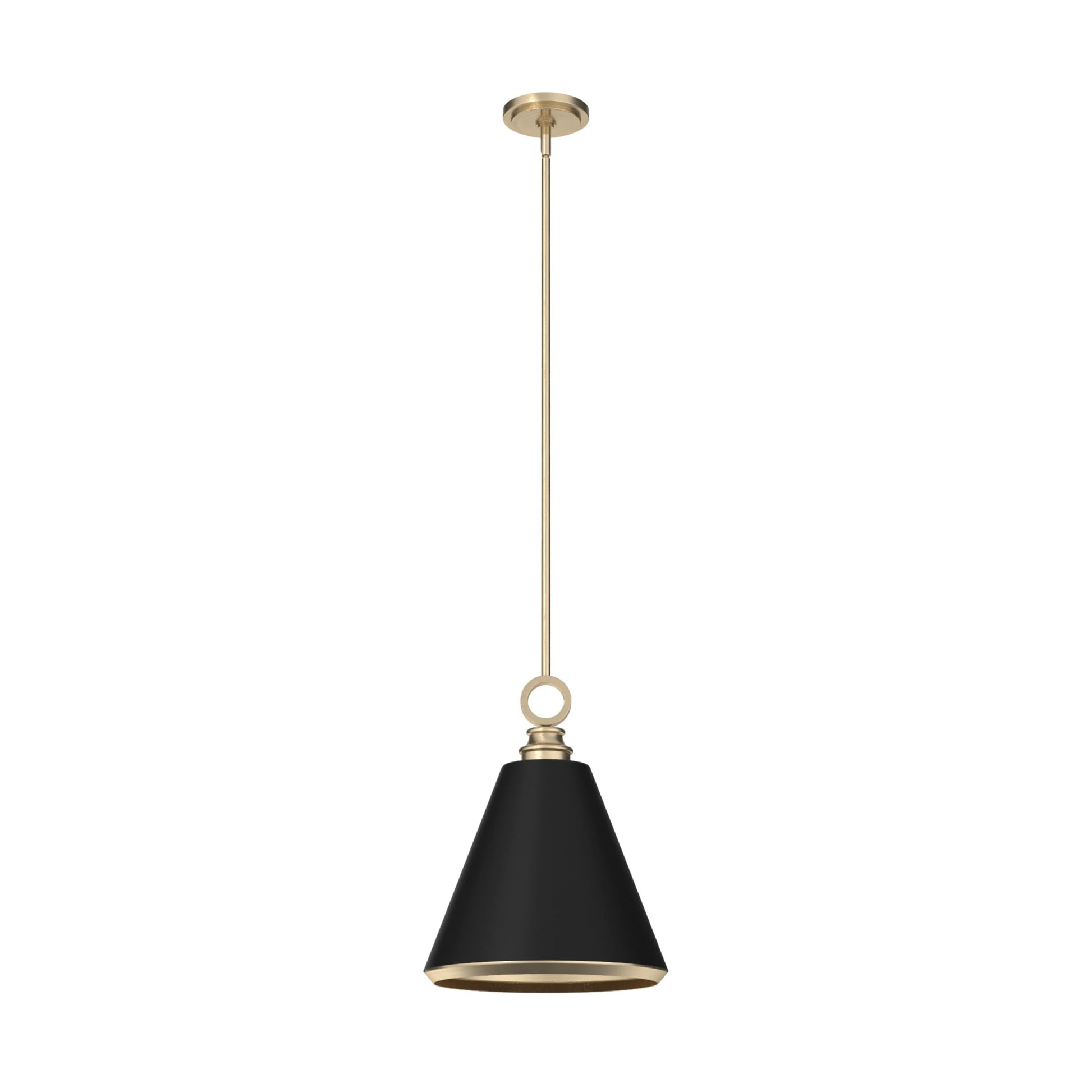 Hunter Klein 1 -Light Alturas Gold Transitional Metal Cone Medium Indoor Hanging Kitchen Island Light