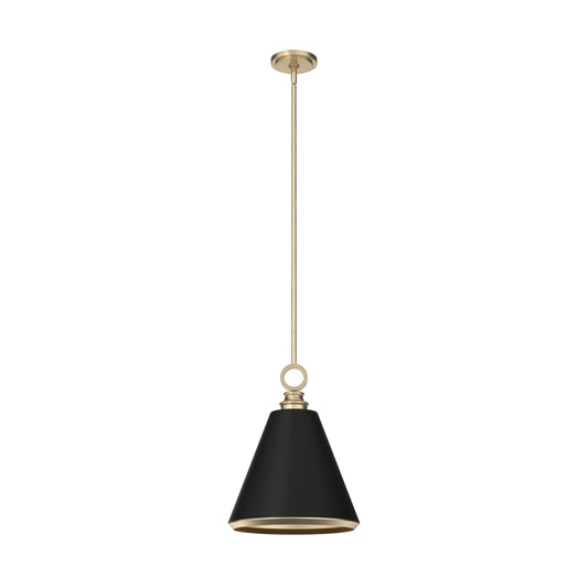 Hunter Klein 1 -Light Alturas Gold Transitional Metal Cone Medium Indoor Hanging Kitchen Island Light