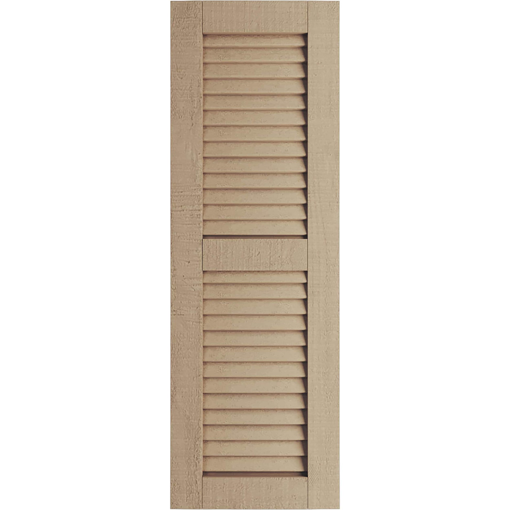 Ekena Millwork 18-in W x 84-in H Rough Cedar Paintable/Stainable Louvered Exterior Shutters ( 2 -Pack )