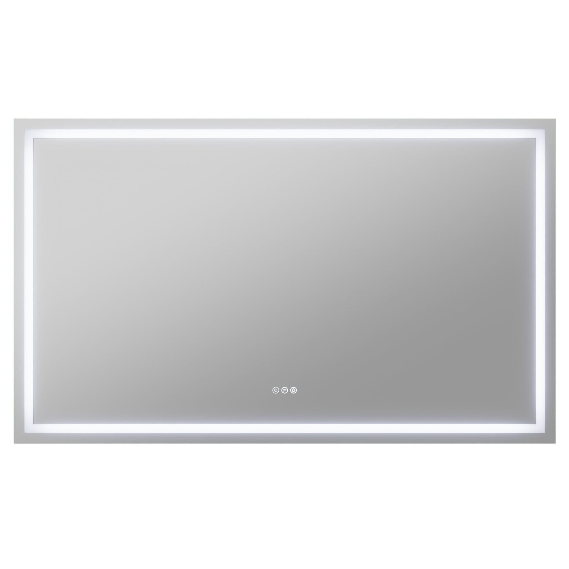 ANZZI 60-in x 36-in Polished Frameless Rectangle Dimmable LED Lighted Fog Free Bathroom Vanity Mirror ( Silver )
