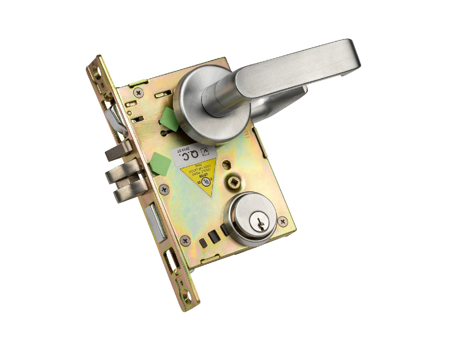 Trans-Atlantic Co DXML Series Classroom Mortise Brushed Chrome Interior or Exterior Storeroom Door Handle