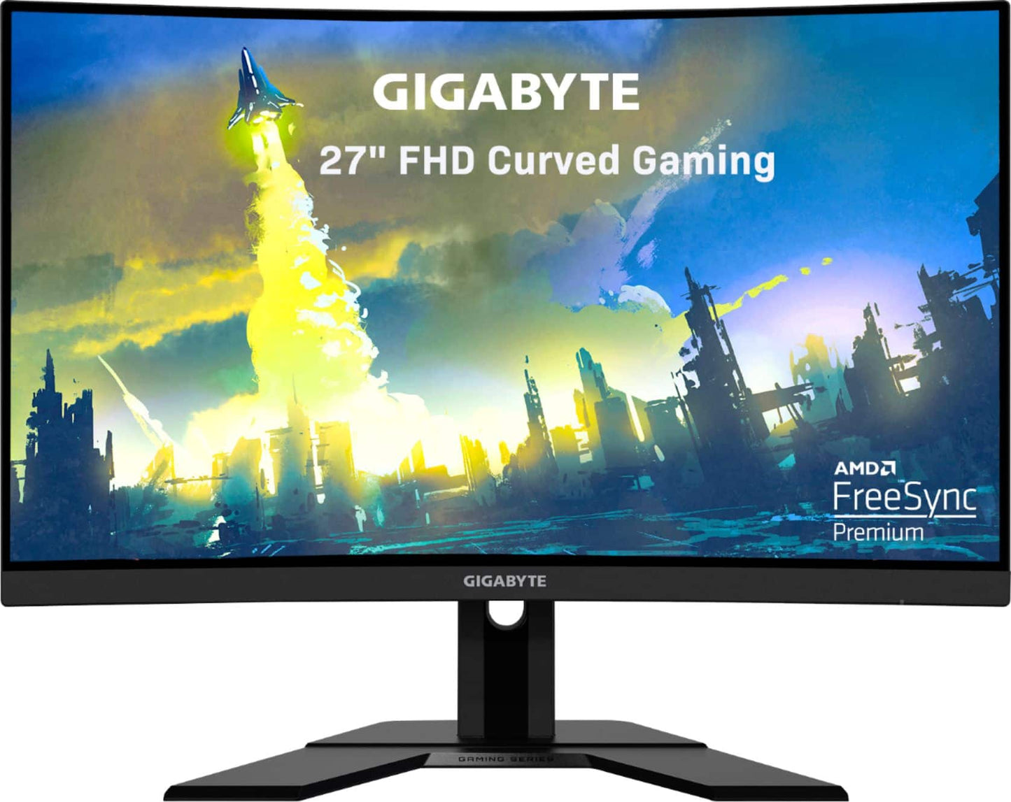 GIGABYTE - G27FC A 27" LED Curved FHD FreeSync Premium Gaming Monitor (HDMI, DisplayPort, USB) - Black
