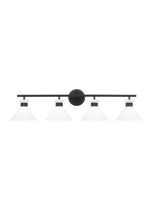 Scott Living Belcarra 36.75-in 4 Light Matte Black Modern/contemporary Bathroom Vanity light
