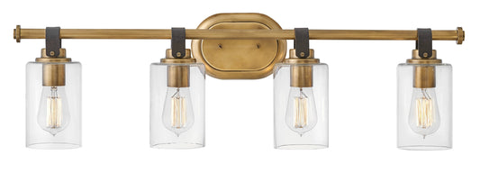 Hinkley Halstead 32-in 4 Light Antique Gold Rustic Bathroom Vanity light