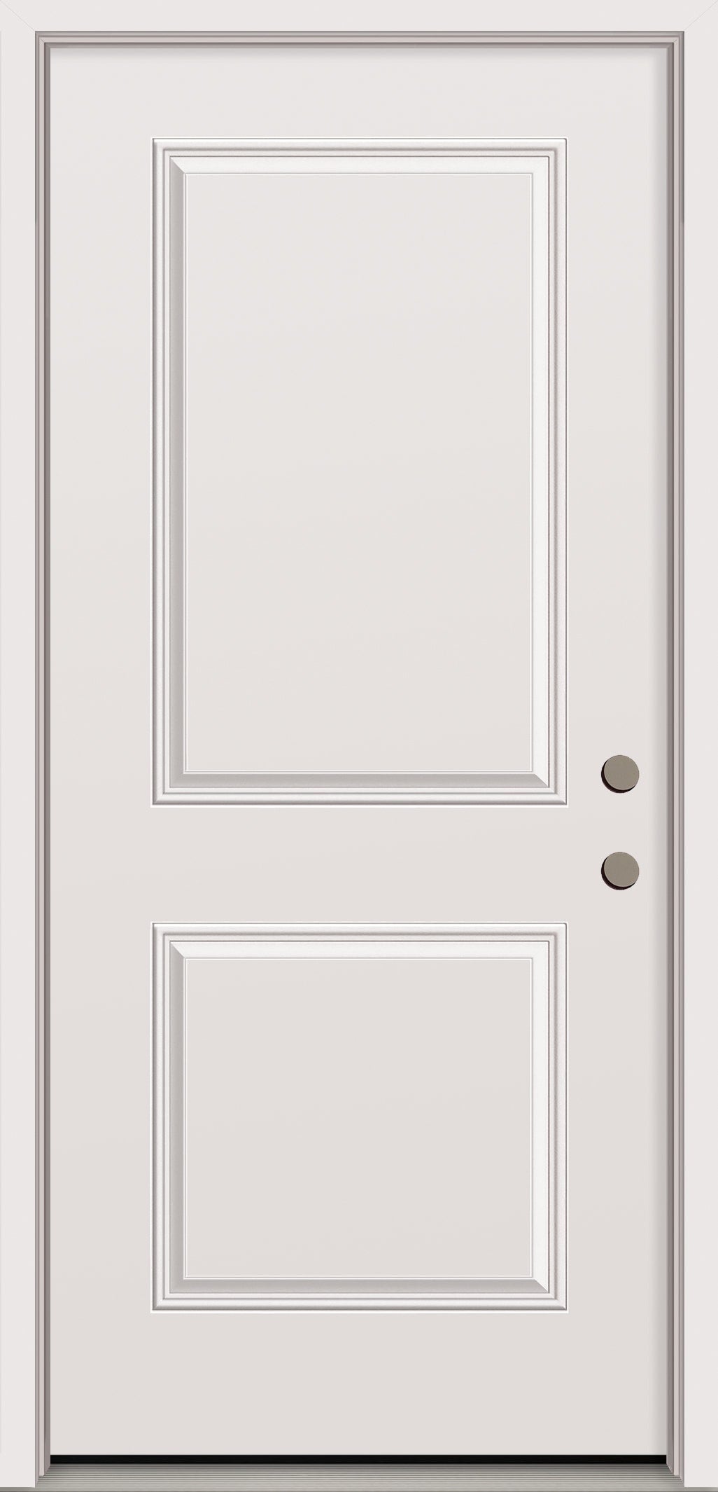RELIABILT 36-in x 80-in x 4-9/16-in Steel No glass Left-hand inswing Prehung Front Door with Brickmould Insulating core