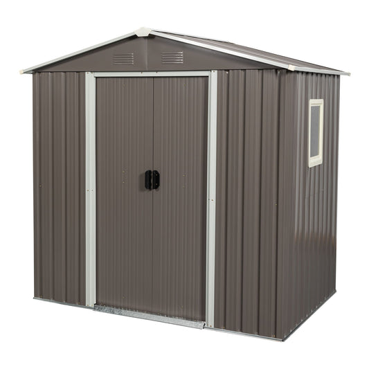 Maocao Hoom 6.04-ft x 3.9-ft Galvanized steel Metal Storage Shed