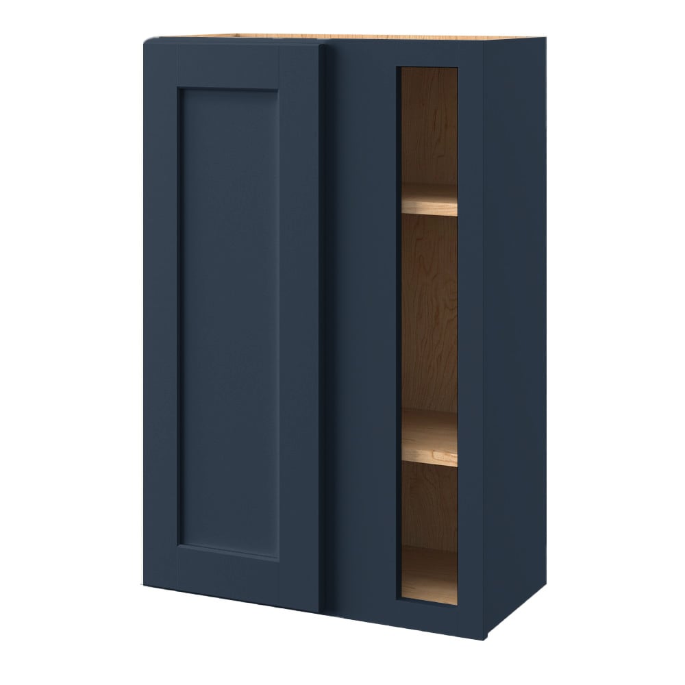 allen + roth Port 24-in W x 36-in H x 12-in D Navy Blind Corner Wall Fully Assembled Cabinet Flat Panel