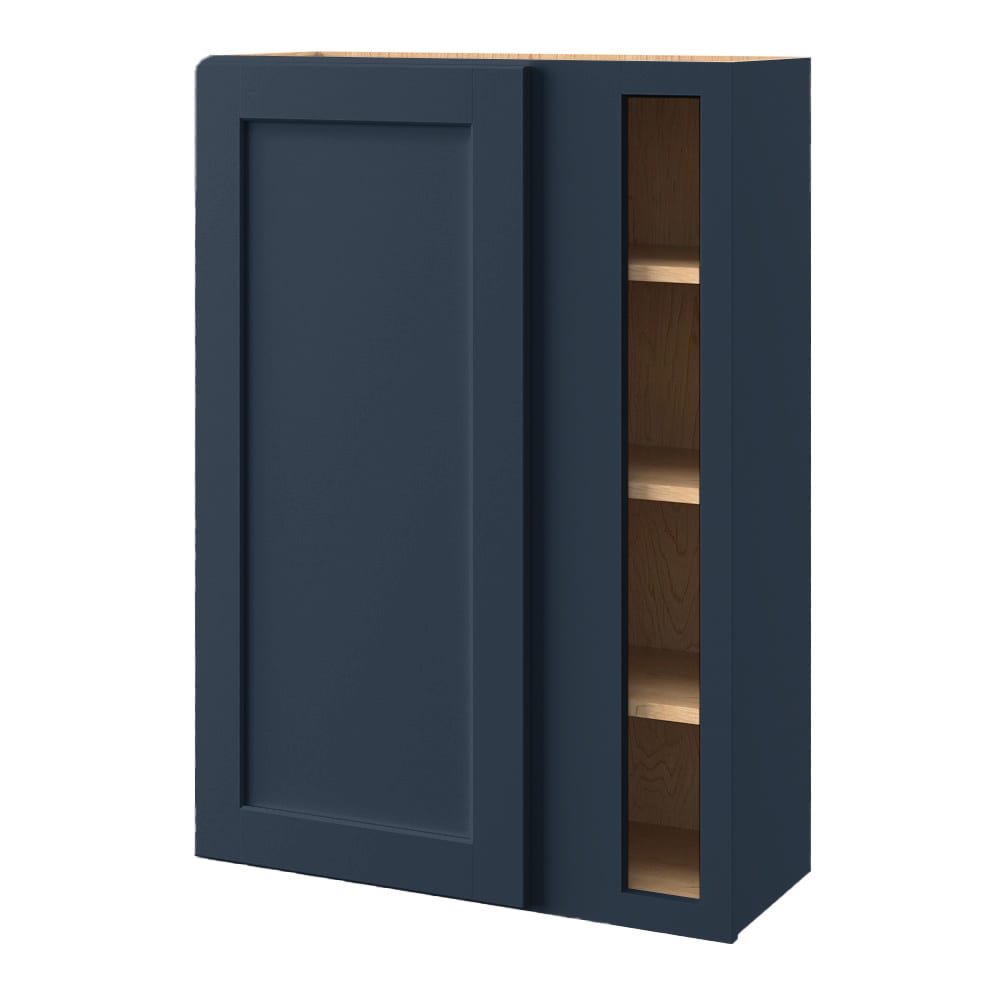 allen + roth Port 30-in W x 42-in H x 12-in D Navy Blind Corner Wall Fully Assembled Cabinet Flat Panel