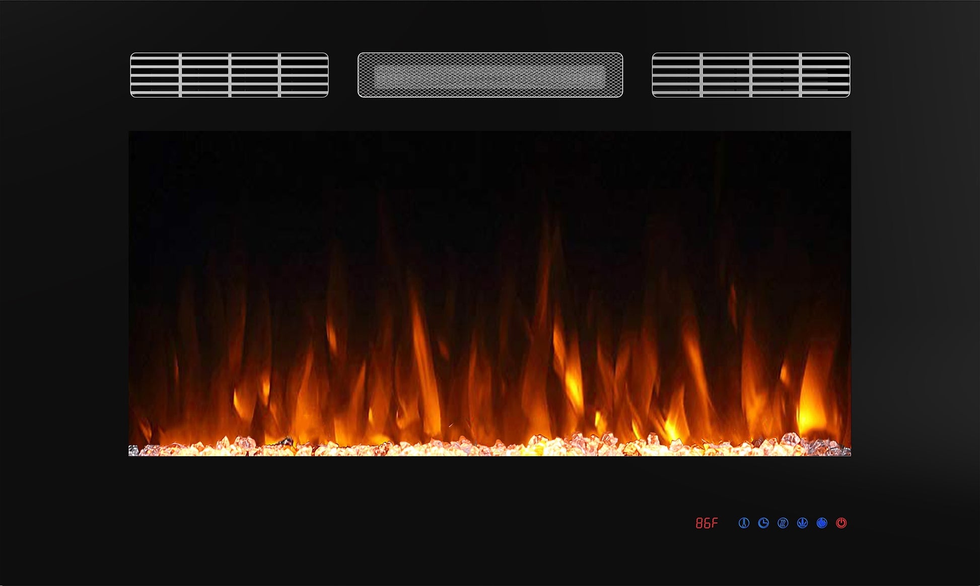 Clihome 36-in W Black Wall mount LED with Remote Control Included