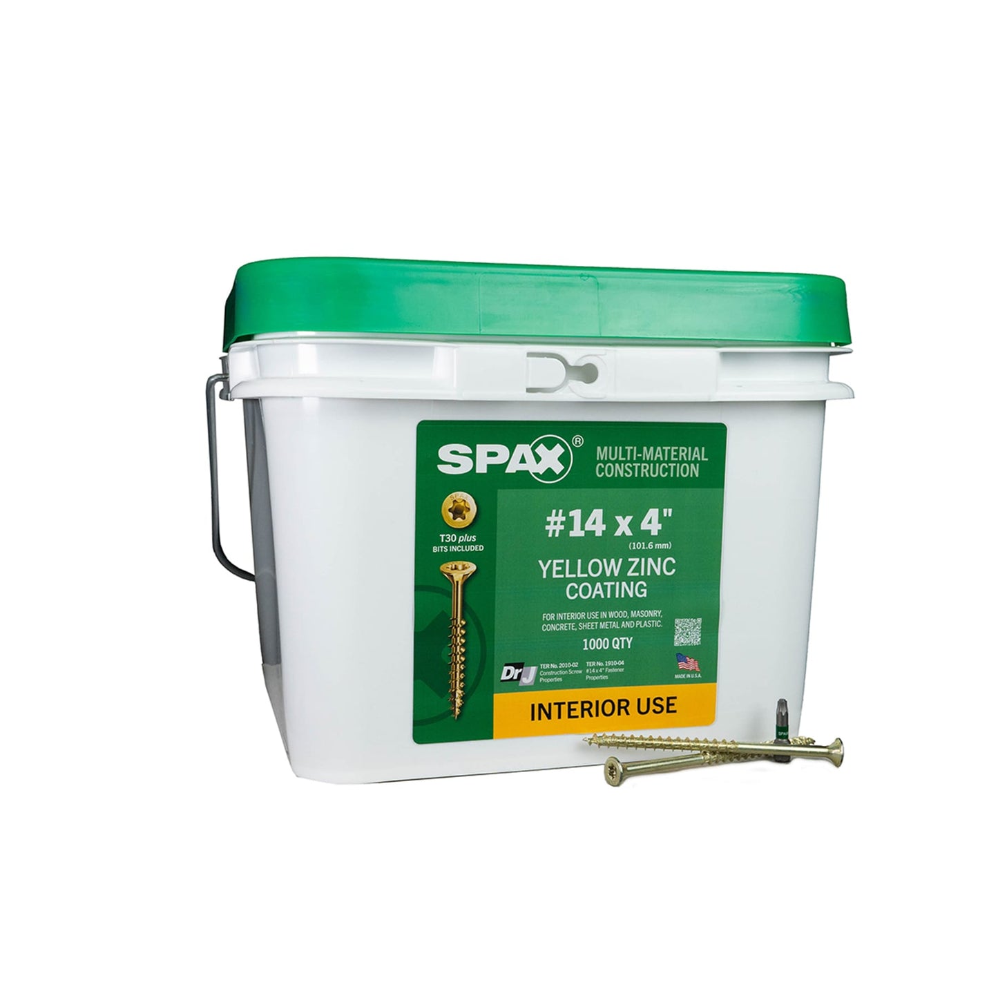 SPAX Construction Framing Countersunk Flush Finish #14 x 4-in Yellow zinc Interior Wood screws ( 1000 -Per Box )