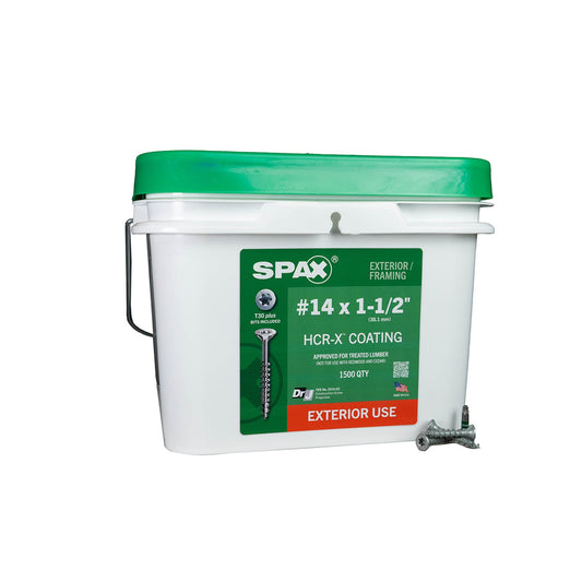 SPAX Multi-Material #14 x 1-1/2-in Double-barrier Exterior Wood screws ( 1500 -Per Box )