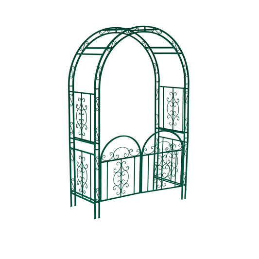 Evergreen 4.43-ft W x 7-ft H Forest Green Garden Arbor