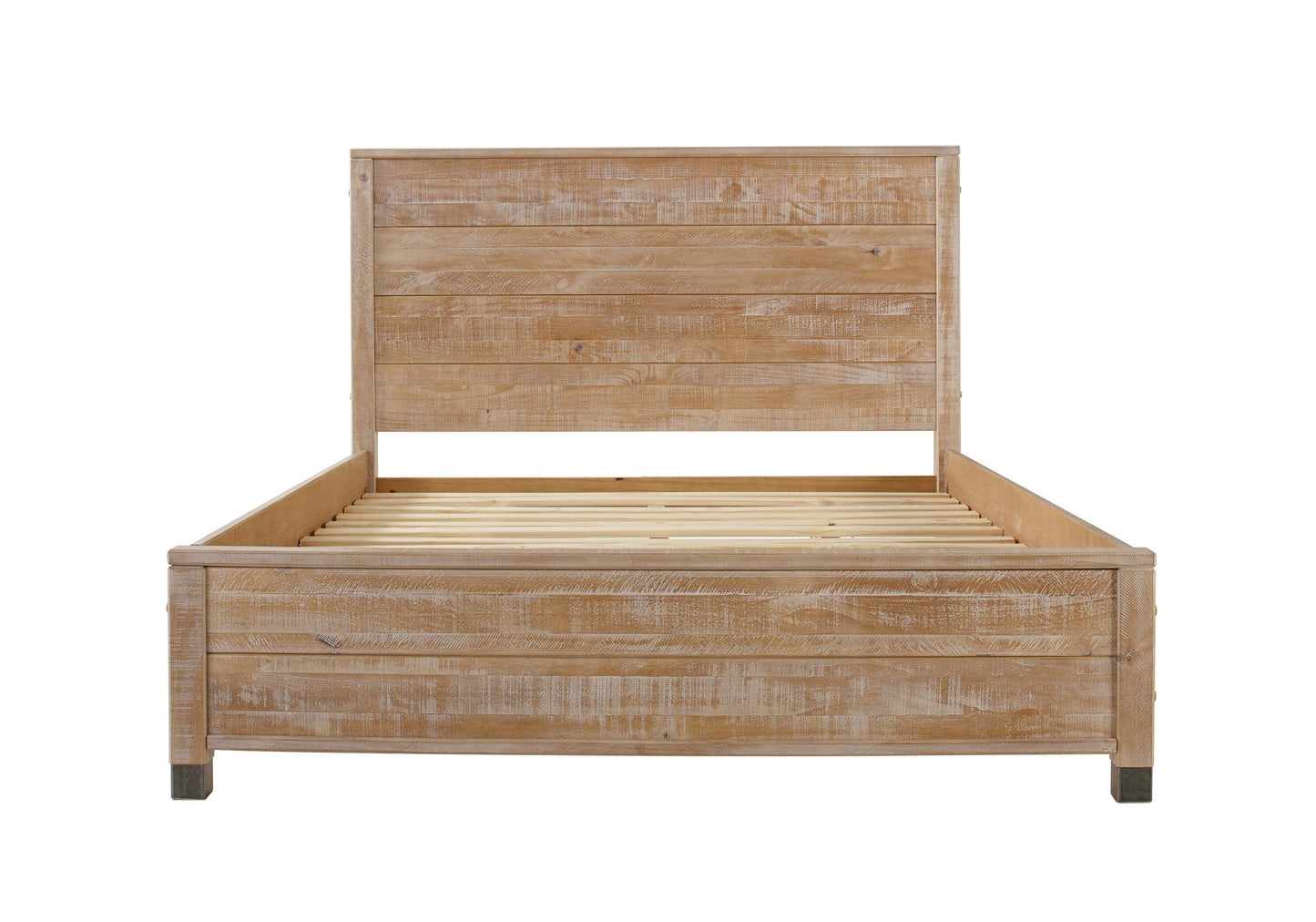 Camaflexi Full Barnwood Wood Bed Frame with Headboard