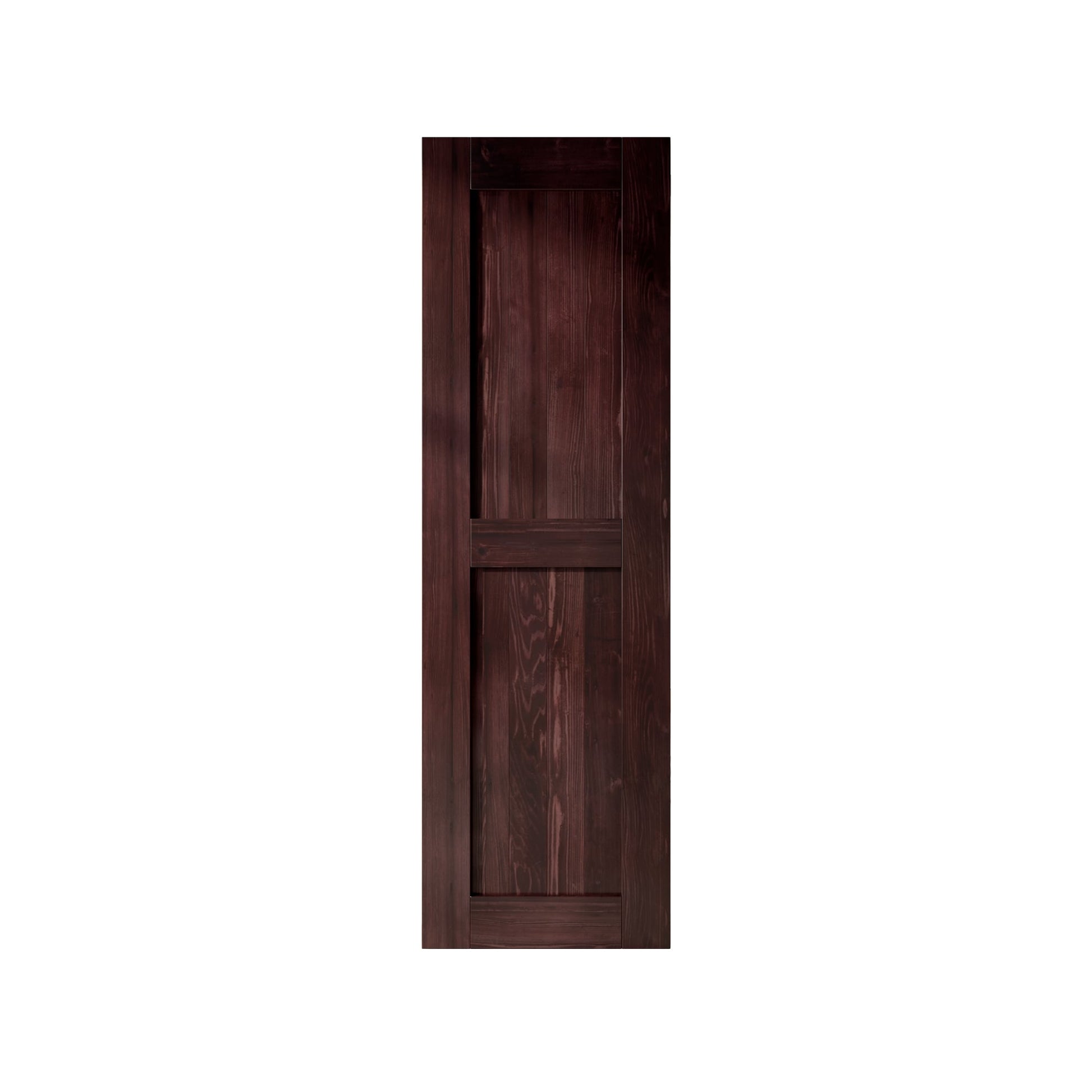 HOMACER 26-in x 84-in Red Mahogany Mid-Bar Pine Wood Solid core Single Barn Door (Hardware Not Included)