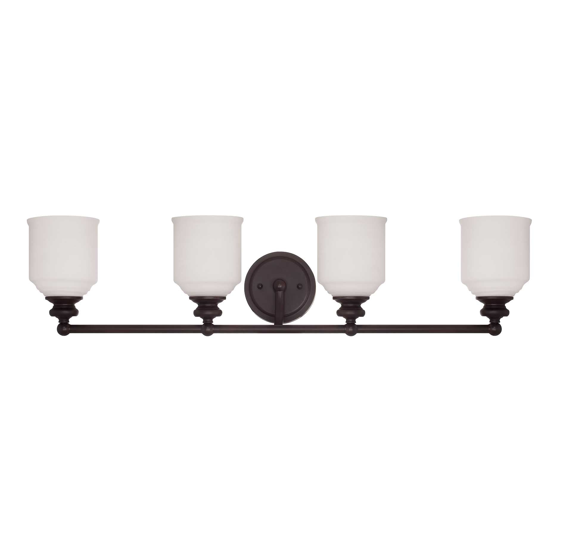 Savoy House Essentials Melrose 33.5-in 4 Light Brushed Bronze Vintage Bathroom Vanity light