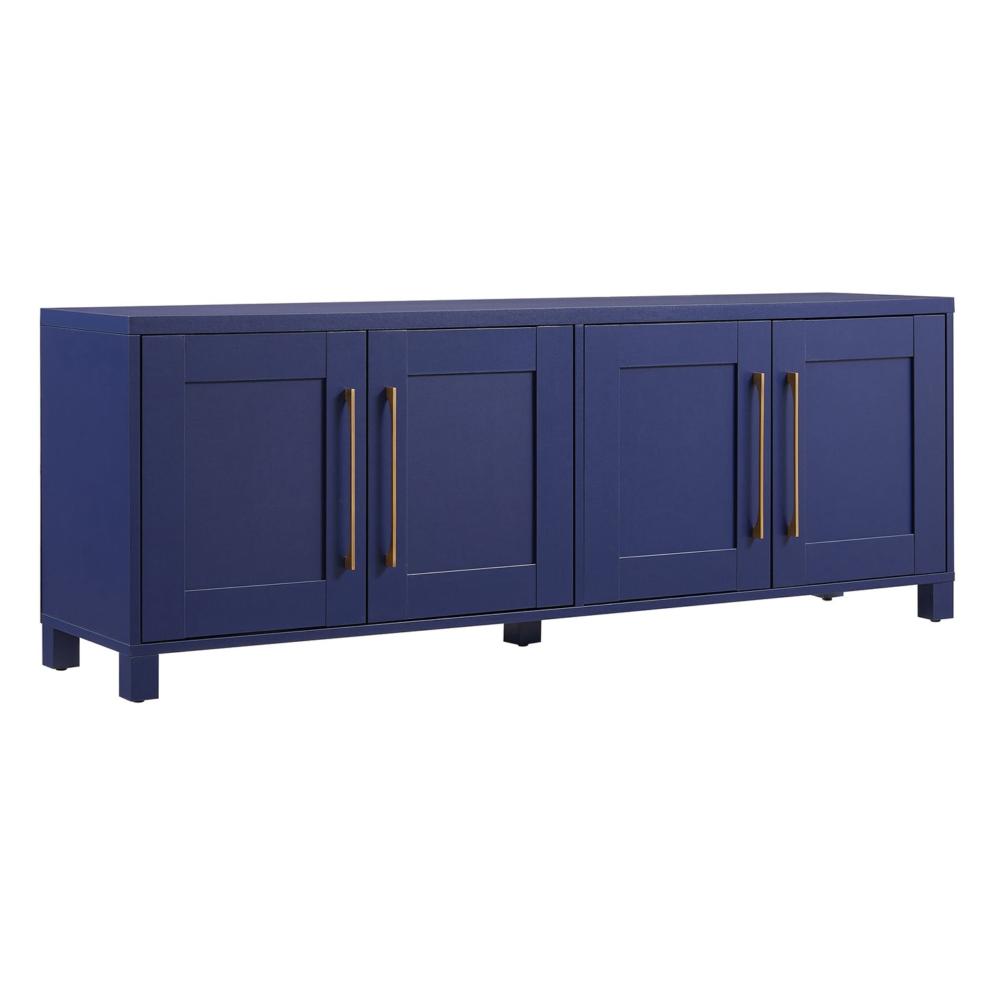 Hailey Home Chabot Transitional Dark Blue 68-in W TV stand ( Accommodates TVs more than 70-in )