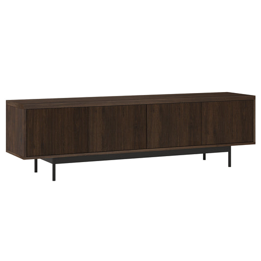 Hailey Home Whitman Transitional Alder Brown 70-in W TV stand ( Accommodates TVs more than 70-in )