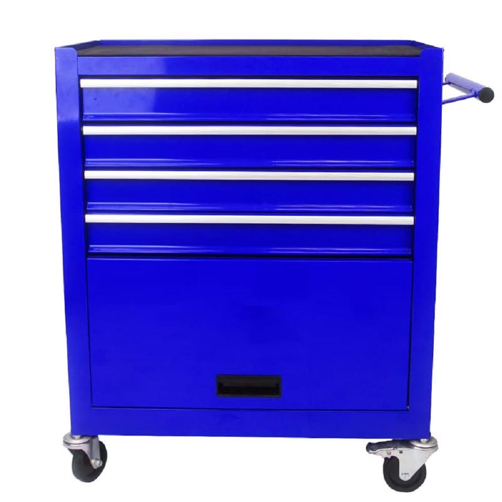 RaDEWAY 24.4-in W x 29.9-in H 4-Drawer Steel Rolling Tool Cabinet (Blue) W110280933