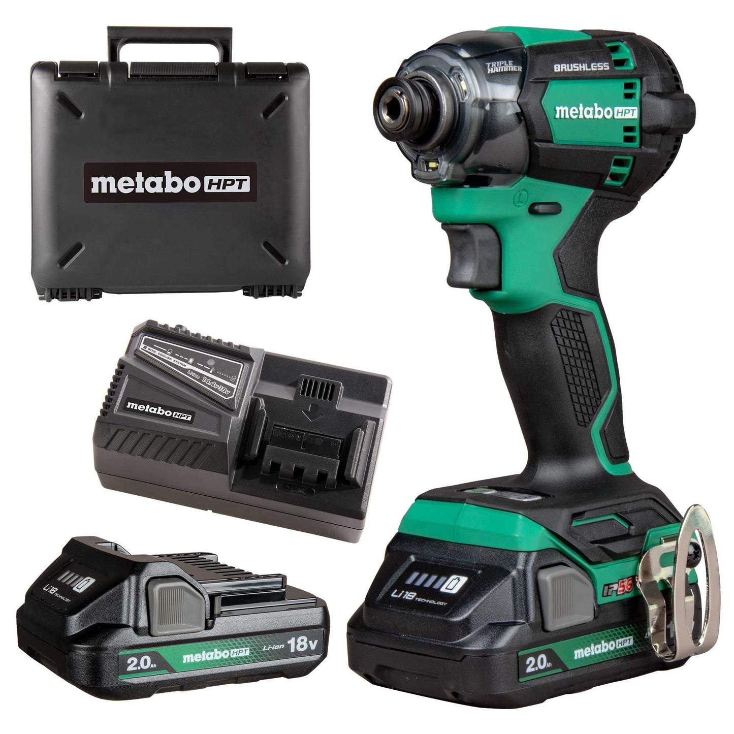 Metabo HPT 18-volt 1/4-in Brushless Cordless Impact Driver (2-Batteries Included, Charger Included and Hard Case included) WH18DCM