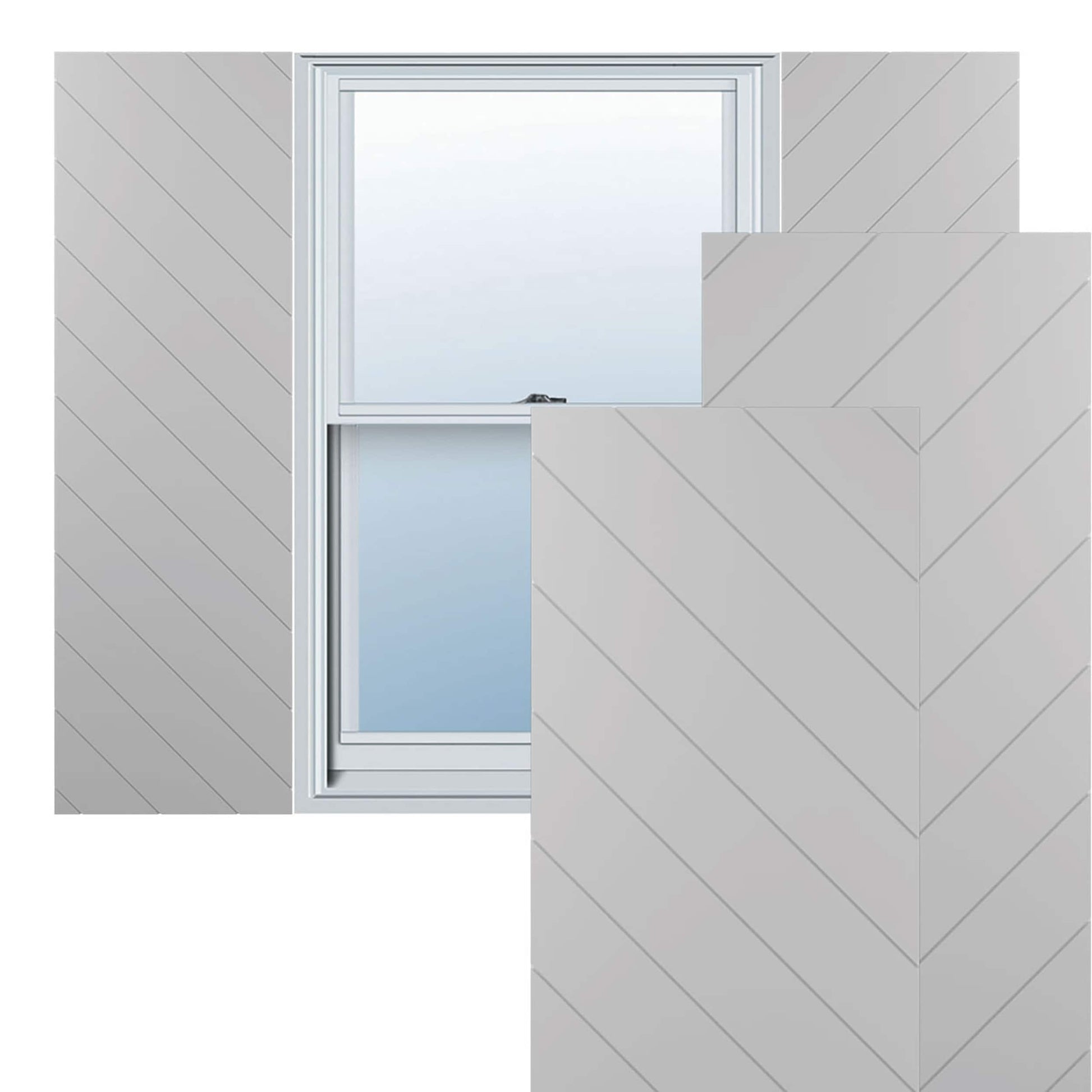 Ekena Millwork 12-in W x 60-in H Primed Paintable/Stainable Flat panel Exterior Shutters ( 2 -Pack )
