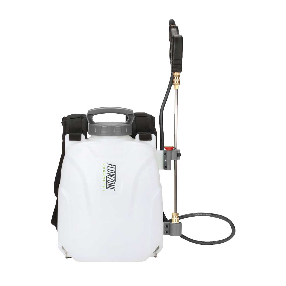 FlowZone 2.5-Gallon 18-volt Battery Operated Reinforced Hose Plastic Backpack Sprayer with Adjustable Spray