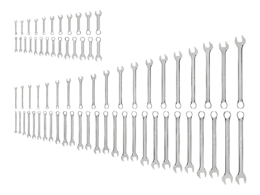 TEKTON 71-Piece Set 12-point (Sae) and Metric Standard Combination Wrench WCB90904