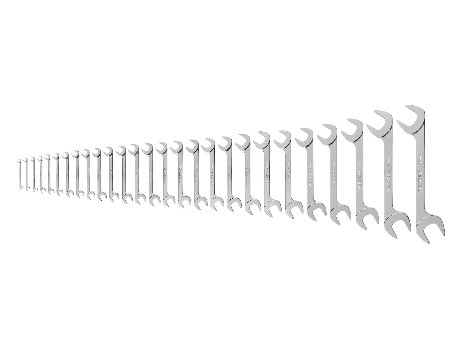 TEKTON 27-Piece Set Metric Angle Open End Wrench WAE90204