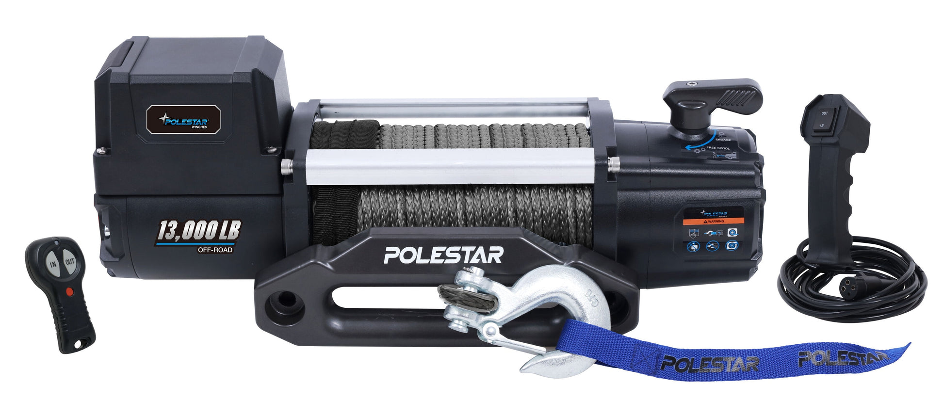 Polestar 13000-lb 65.0-ft Steel Winch Rope 6 -HP Motor