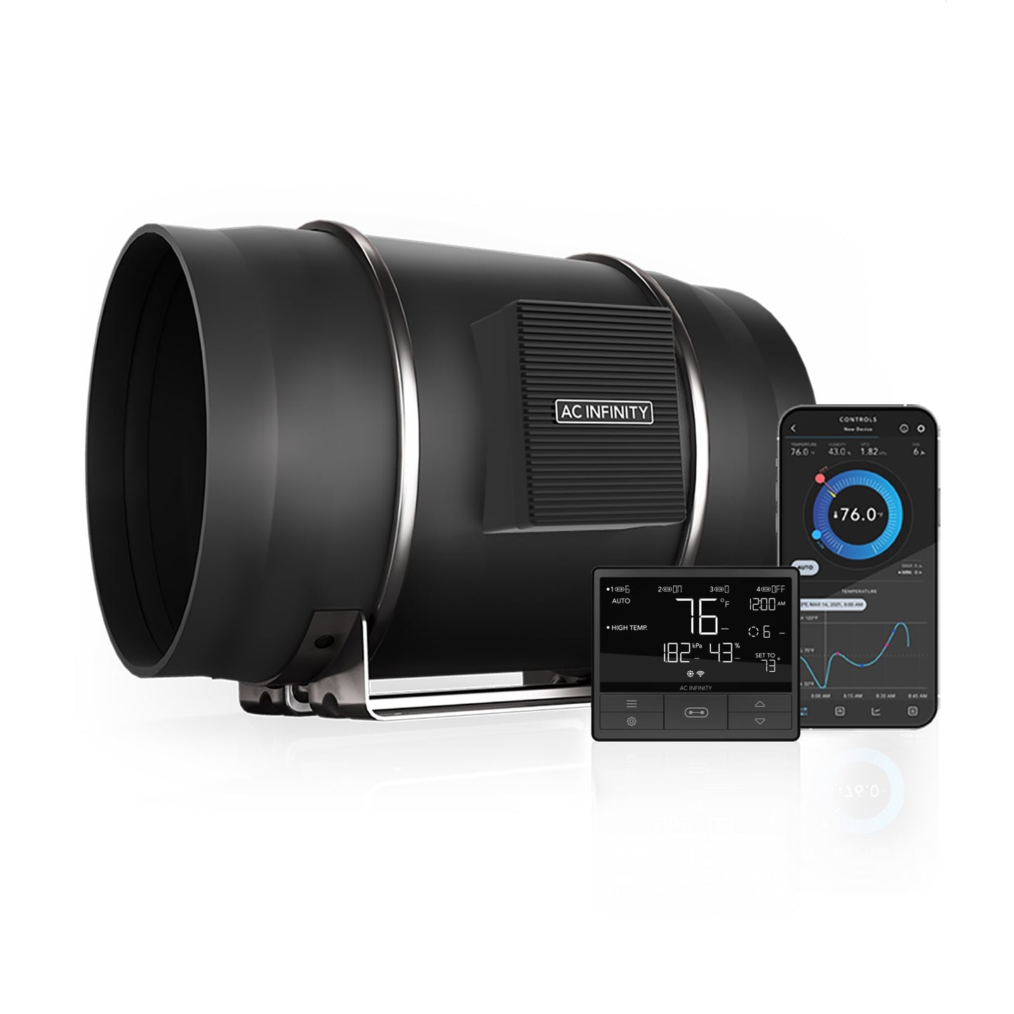 AC Infinity 10-in dia 1201 CFM Galvanized steel Centrifugal duct fan