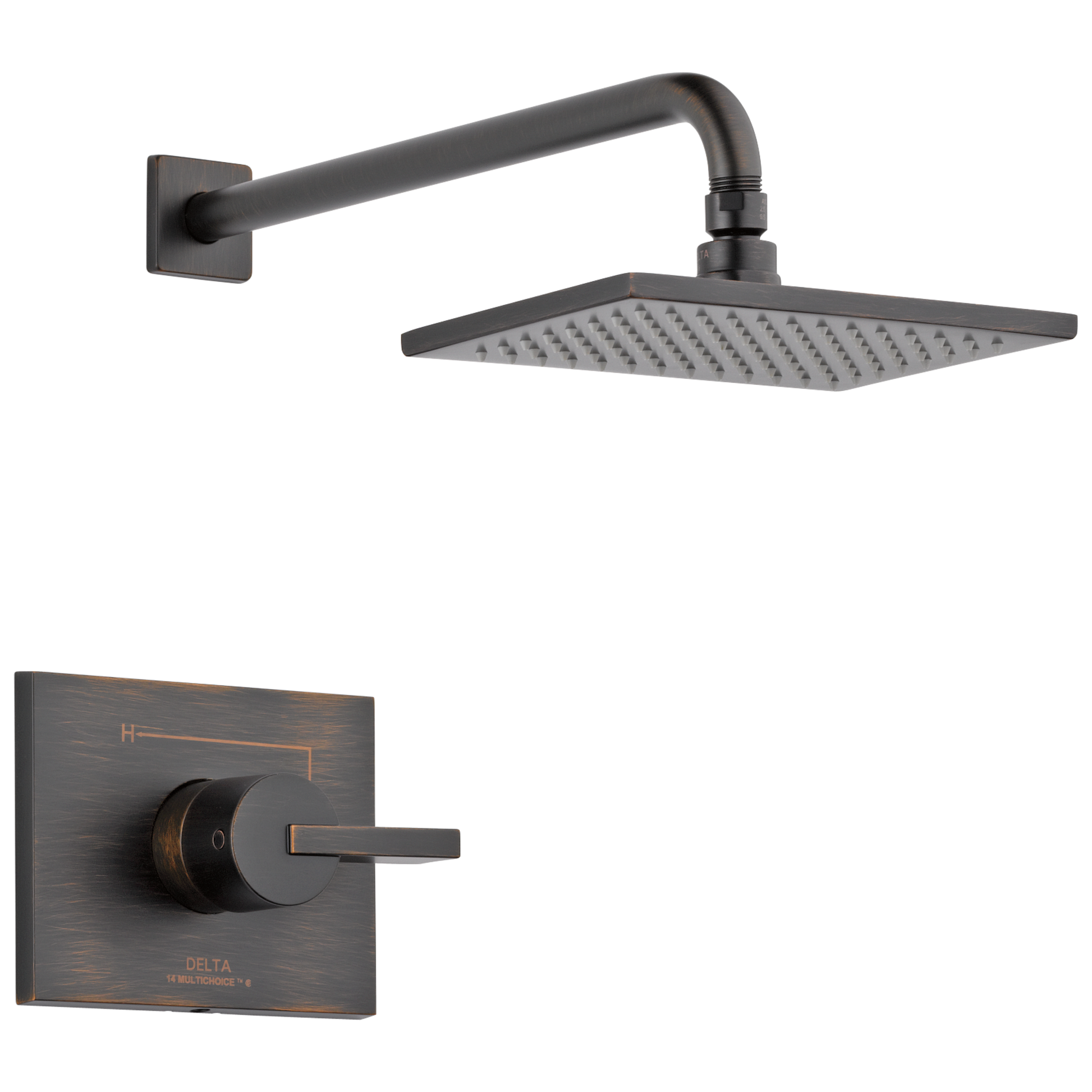 Delta Vero Venetian Bronze 1-handle 5.7000-in Square Shower Faucet (Single Function)