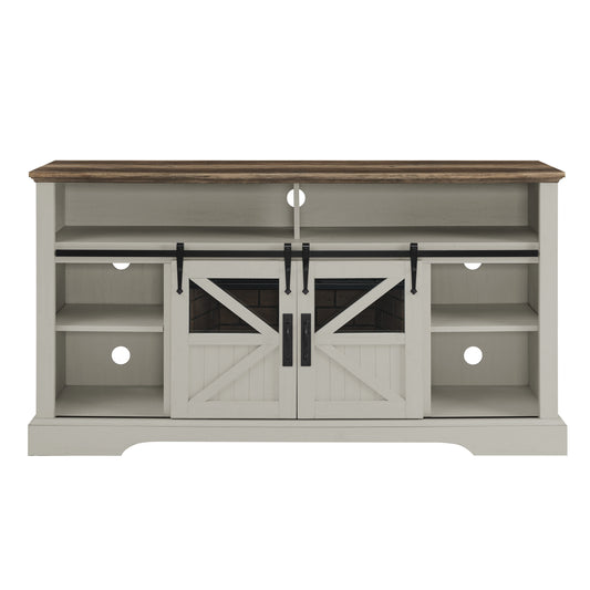 Maocao Hoom 60-in W White TV Stand with LED Corner or flat wall with Remote Control Included