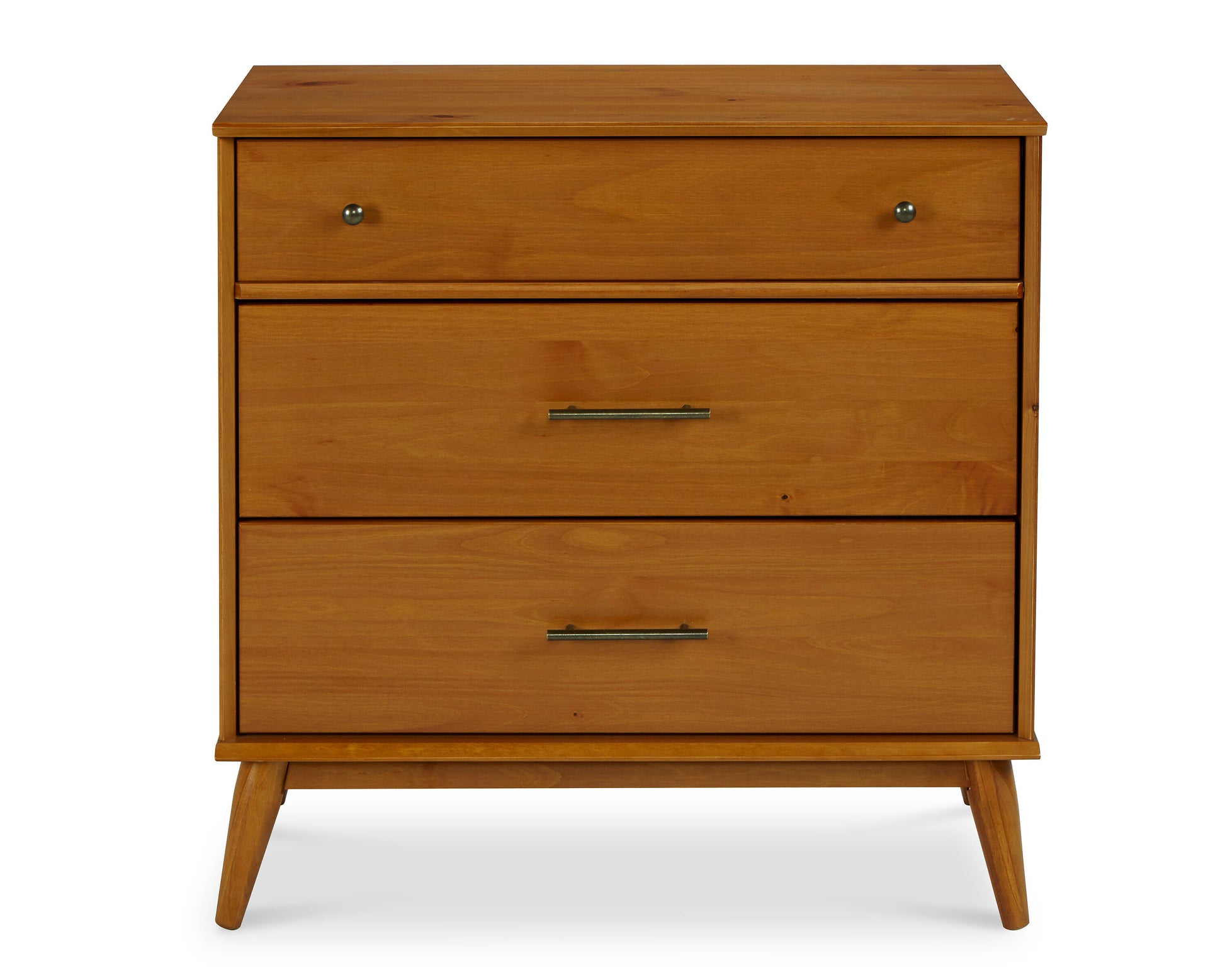 Camaflexi Mid-Century Modern Castanho Pine 3 -Drawer 36.0-in Standard dresser
