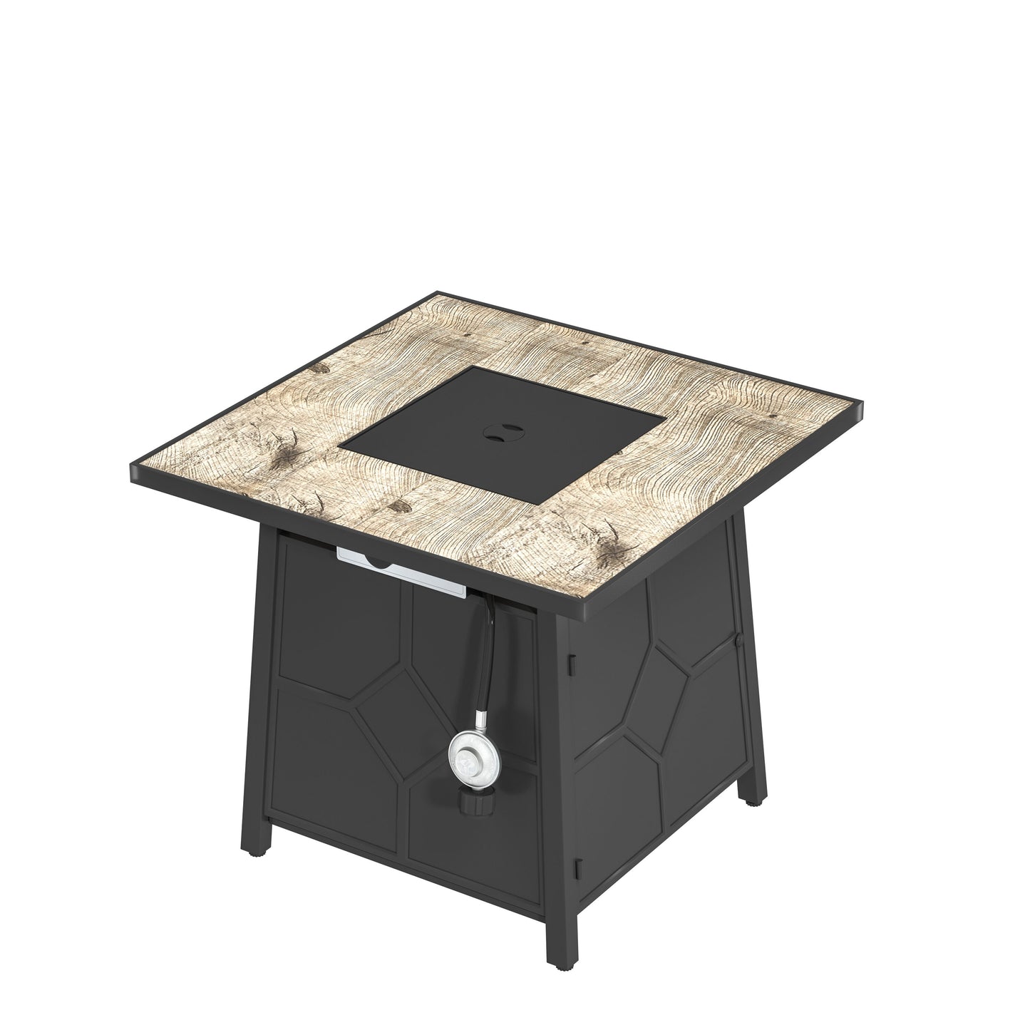 Mondawe 28-in W 40000 Maximum BTUs Stainless steel Square Liquid propane Fire pit