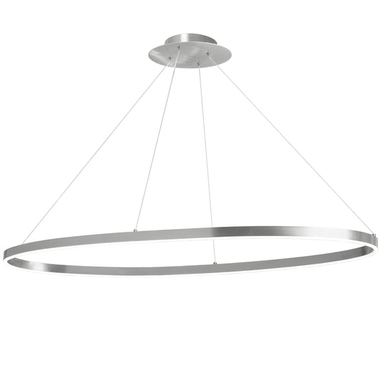 Dainolite Circulo 1 -Light Chrome Modern/contemporary Integrated LED For Use in Bathrooms, Bedrooms, Dining Rooms, Foyers, Kitchens, Living Rooms Chandelier