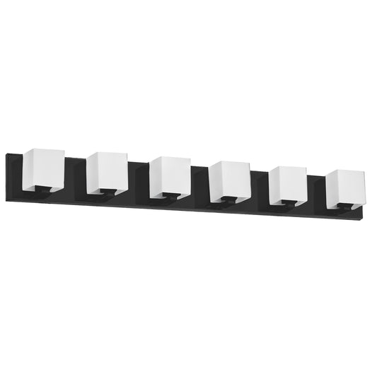 Dainolite Verona 35.5-in 6 Light Matte Black Modern/contemporary Bathroom Vanity light