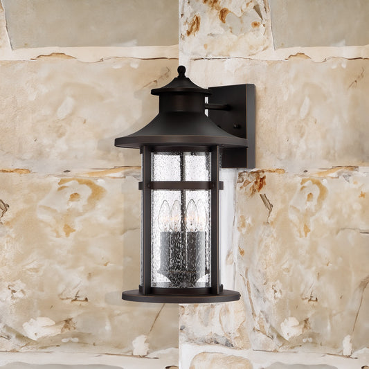 Minka Lavery Highland Ridge 4 -Light 20.75-in H Oil-rubbed Bronze Hardwired Outdoor Wall Light