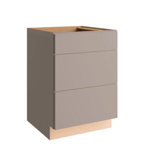 Project Source Burlington 27-in W x 34.5-in H x 24-in D Gray Base Fully Assembled Cabinet Recessed Panel Shaker