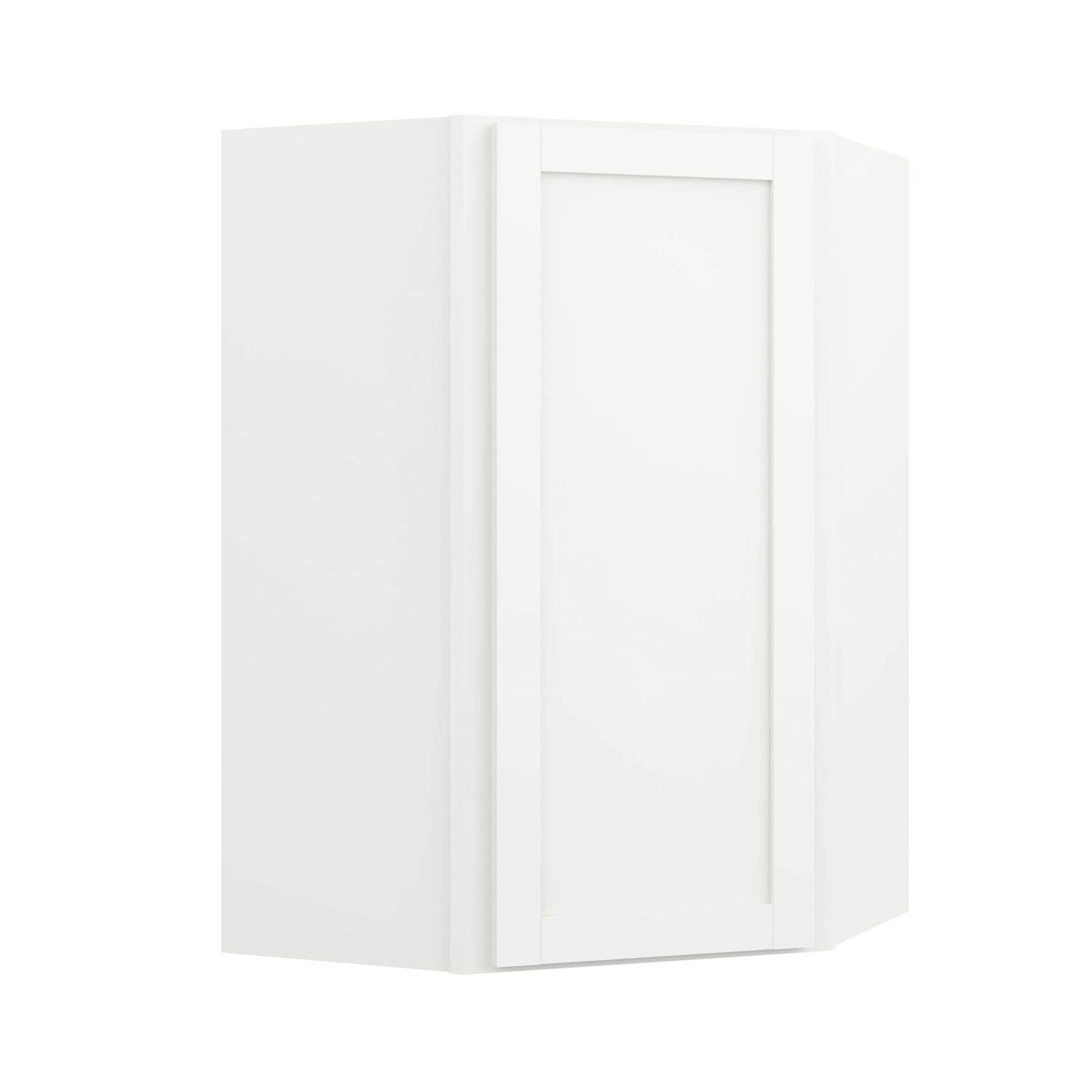 Project Source Conway 24-in W x 36-in H x 24-in D White Diagonal Wall Fully Assembled Cabinet Recessed Panel Shaker