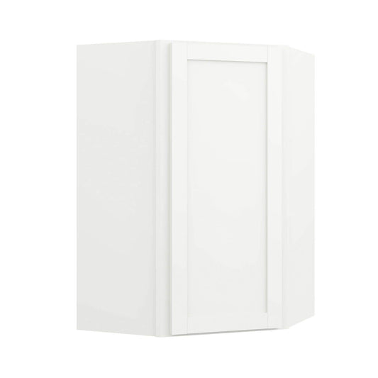 Project Source Conway 24-in W x 36-in H x 24-in D White Diagonal Wall Fully Assembled Cabinet Recessed Panel Shaker