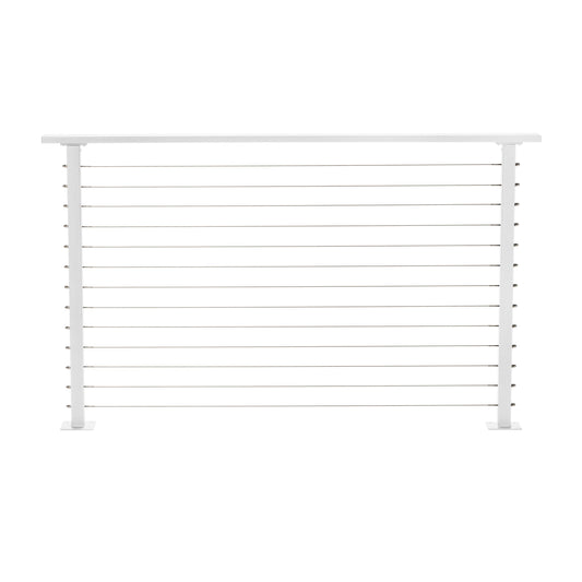 CityPost Deck Mount 6-ft x 42-in White Steel Deck Cable Rail Kit