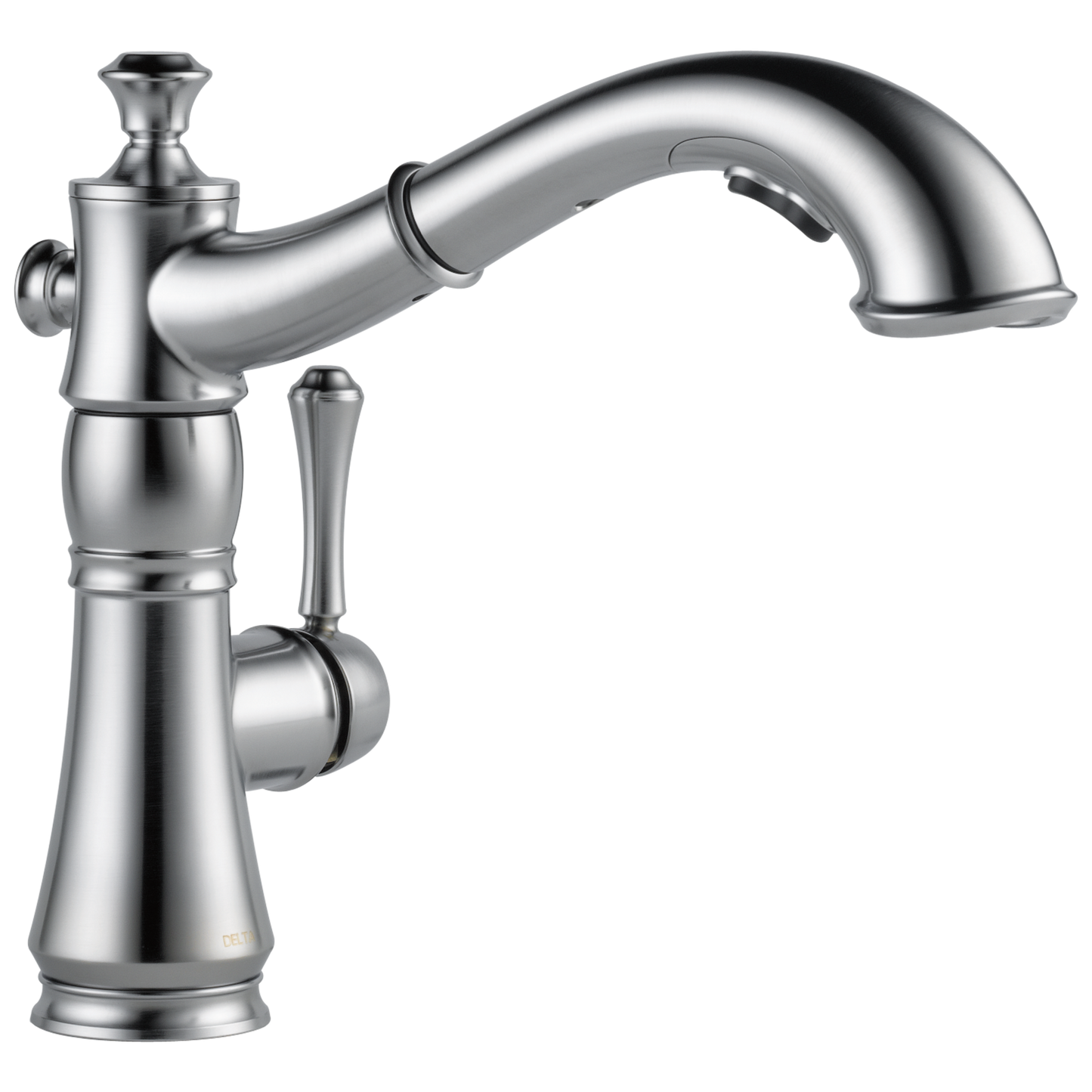 Delta Cassidy Arctic Stainless Single Handle Deck-mount Pull-out Kitchen Faucet with Sprayer