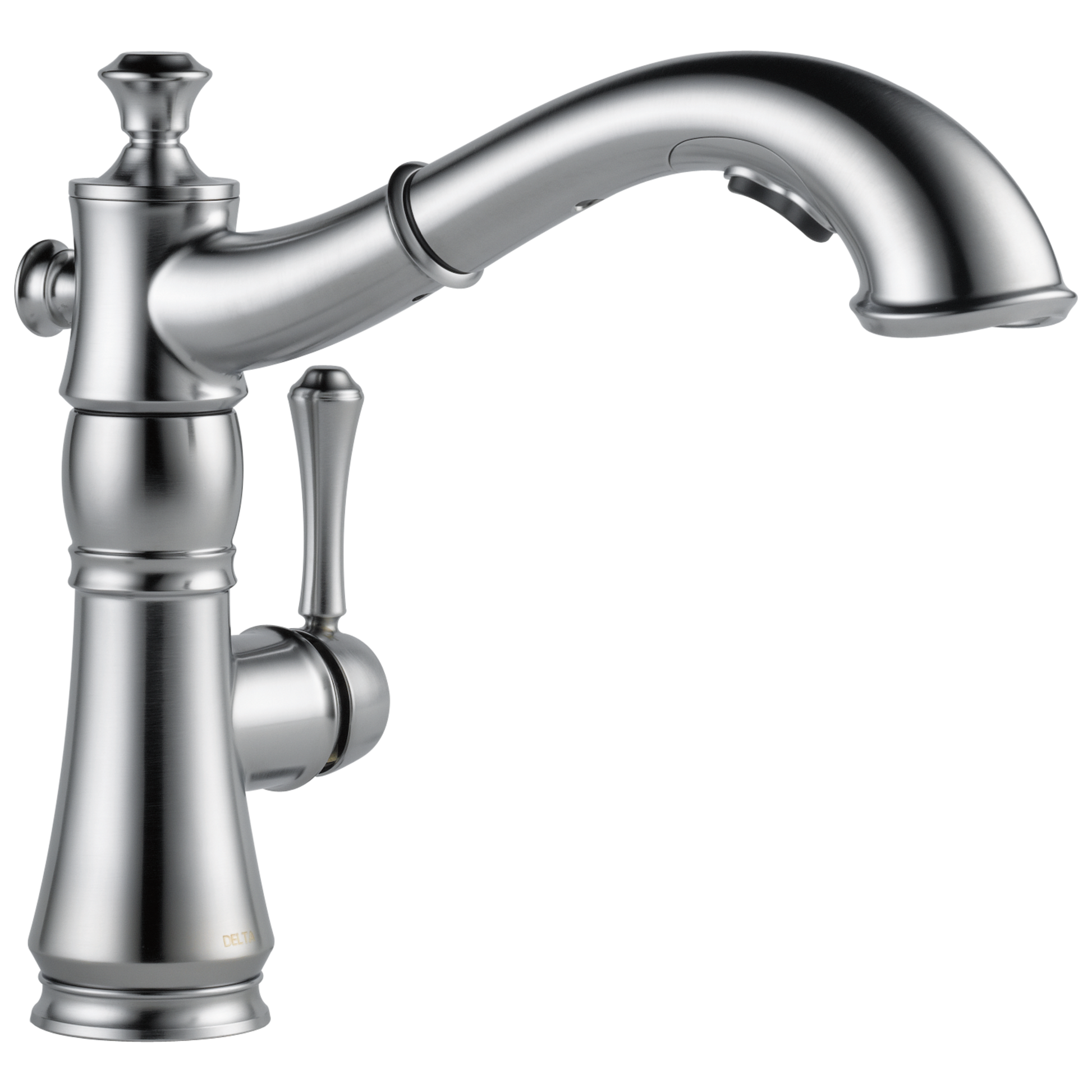 Delta Cassidy Arctic Stainless Single Handle Deck-mount Pull-out Kitchen Faucet with Sprayer