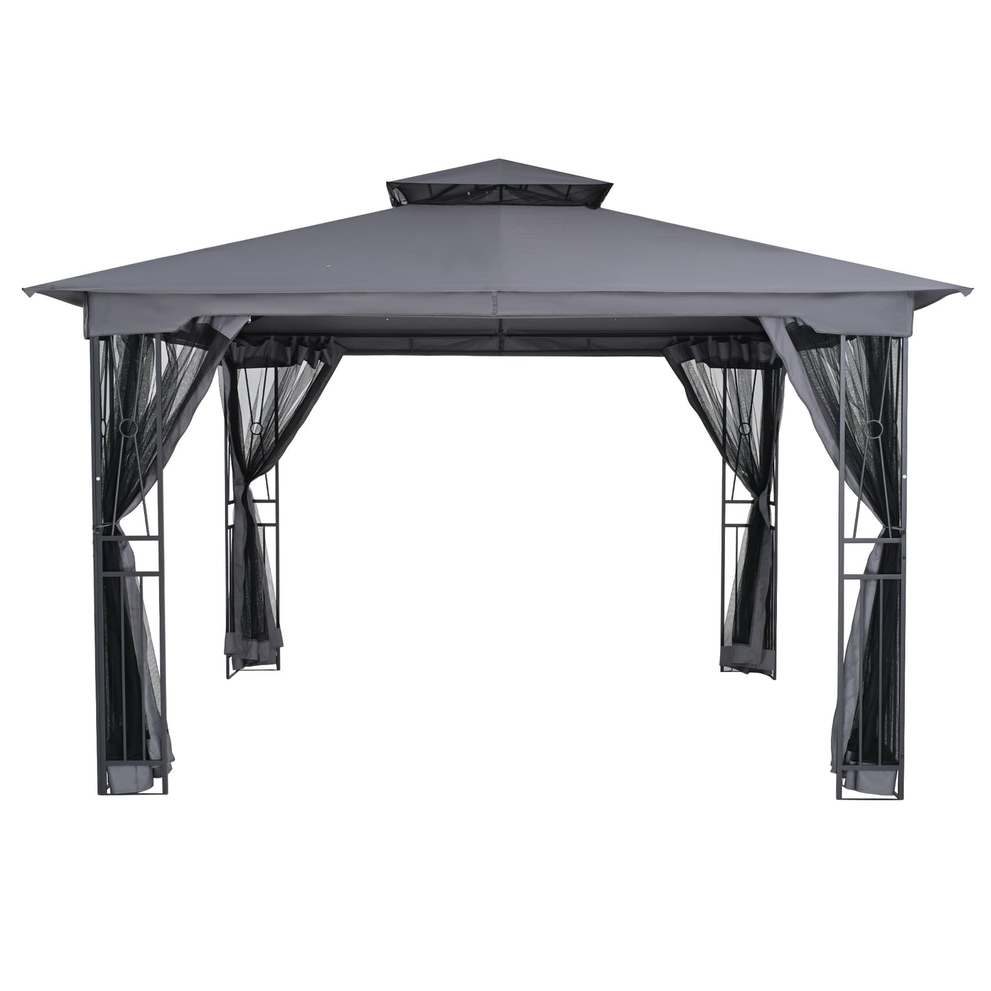  12-ft x 10-ft ChillPavilion Gray Solarium with Soft Top Roof