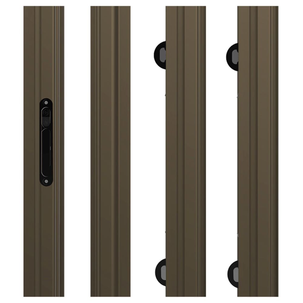 RITESCREEN Patio Doors Universal reversible Screen door 30-in x 80-in Bronze Aluminum Single (Handle Included)