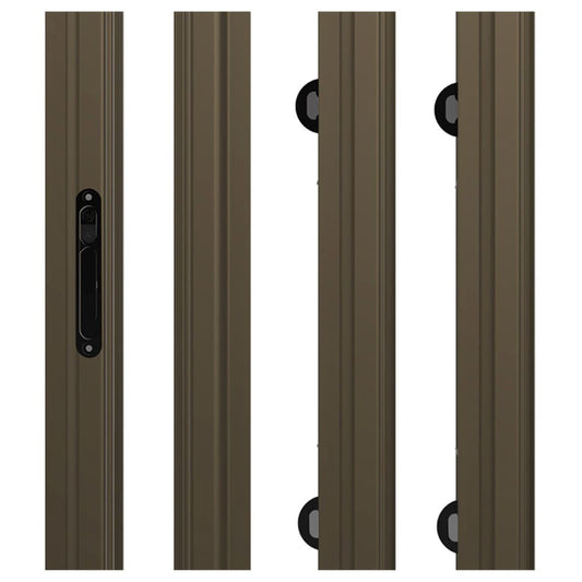 RITESCREEN Patio Doors Universal reversible Screen door 30-in x 80-in Bronze Aluminum Single (Handle Included)