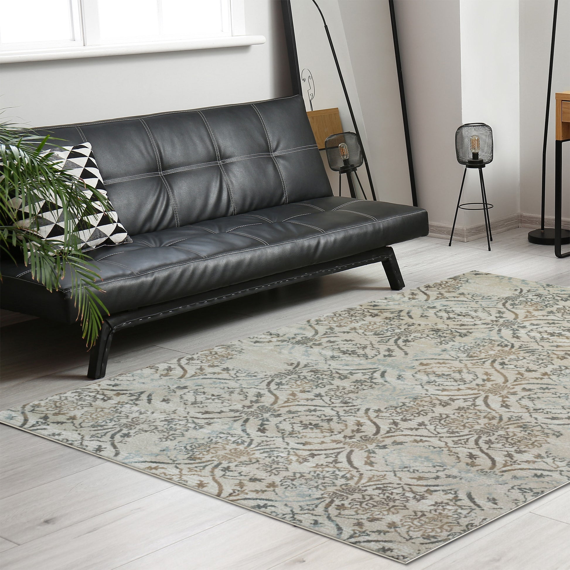 Radici USA Pisa 8 x 10 (ft) Polypropylene Beige Rectangular Indoor Abstract Bohemian/Eclectic Spot Clean Only Area rug
