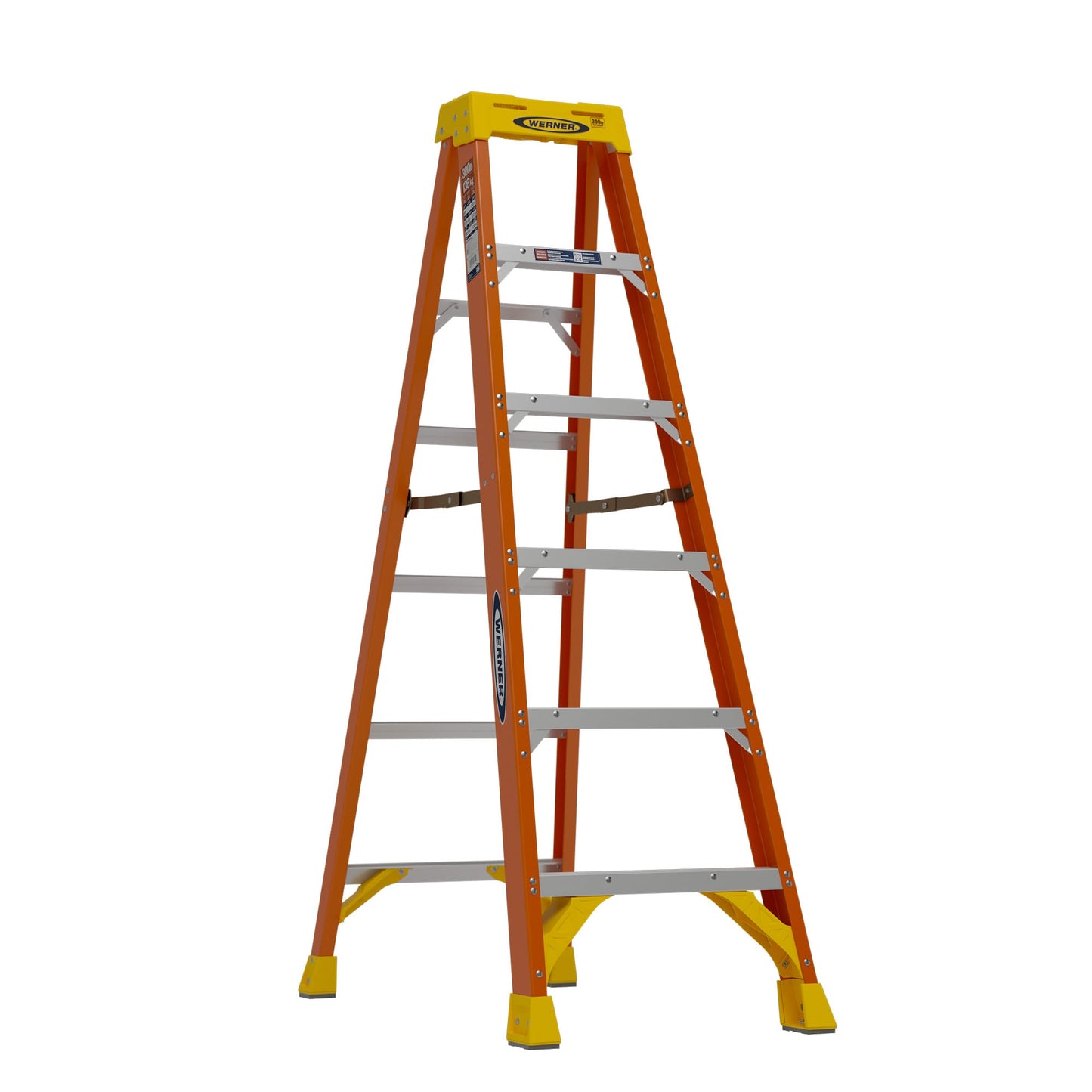 Werner NXT1A 6-ft Fiberglass Type 1A- 300-lb Load Capacity Step Ladder NXT1A06
