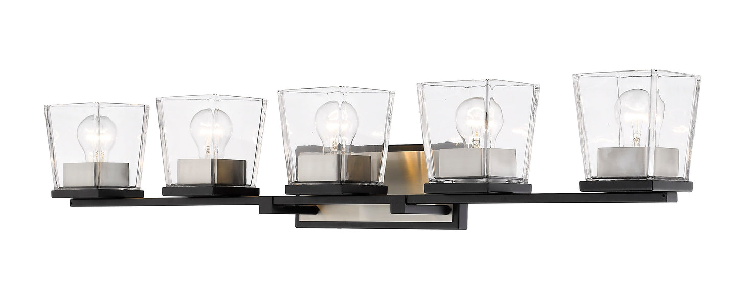 Z-Lite Bleeker Street 42.5-in 5 Light Multiple finishes Multiple colors Transitional Bathroom Vanity light